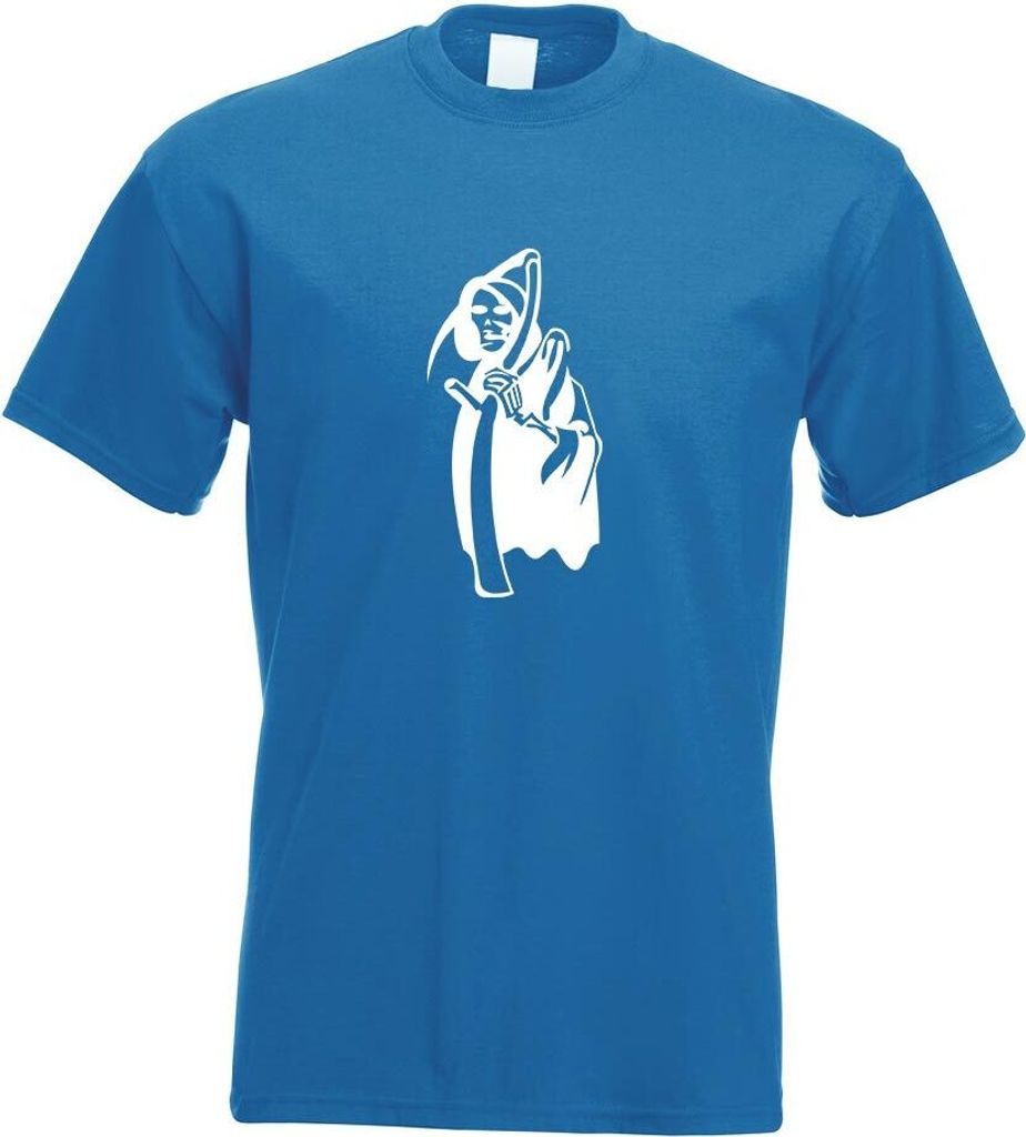 Kiwistar - T-Shirt - royal - Sensenmann Motiv Bedruckt Funshirt Design Print - mit Motiv Bedruckt - Funshirt Design - Sport - Freizeit - Herren - M