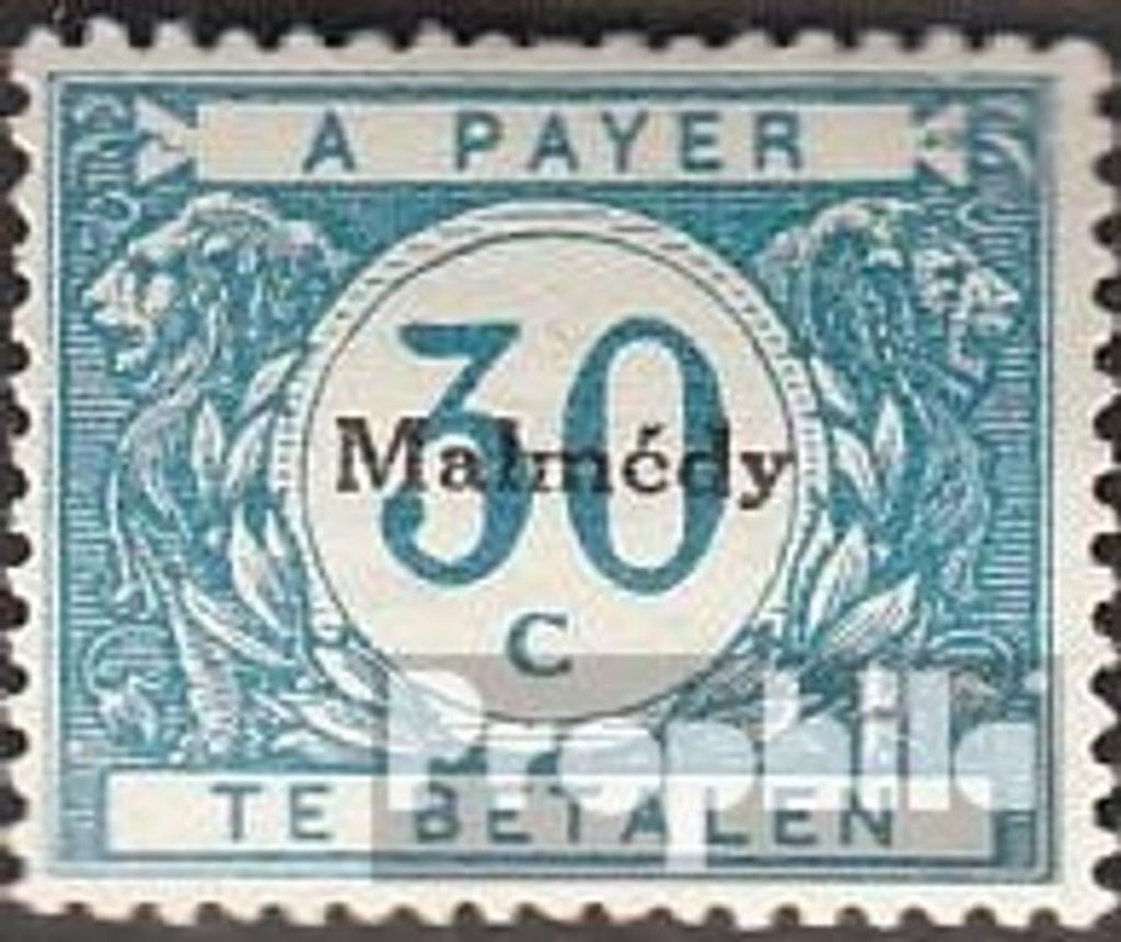 Briefmarken Belgische Post Malmedy 1920 Mi P4 mit Falz Ziffernzeichnung