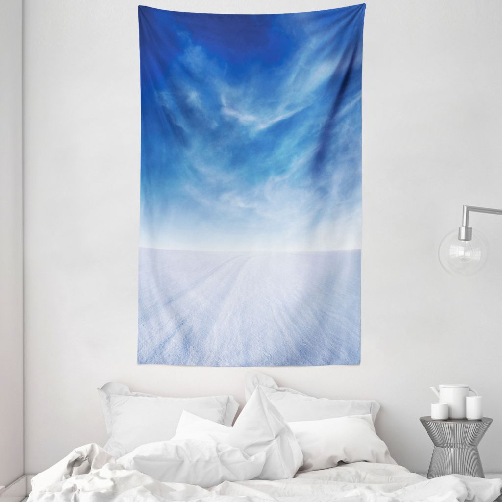 ABAKUHAUS Himmel Wandteppich und Tagesdecke, Snowy Berg Fotografie aus Weiches Mikrofaser Stoff Waschbar ohne Verblassen Digitaldruck, 140 x 230 cm...