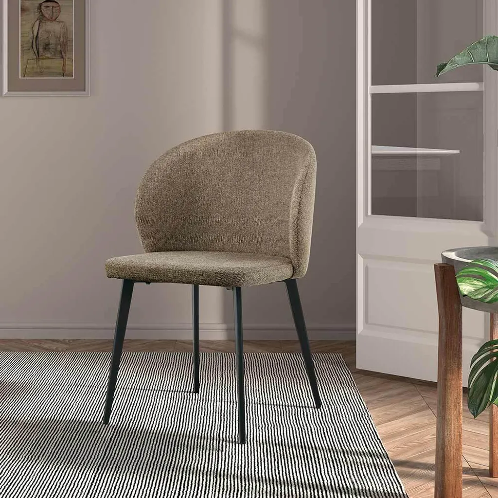 Chaise Kamala Sand Stozy au design scandinave - Assise ergonomique sable