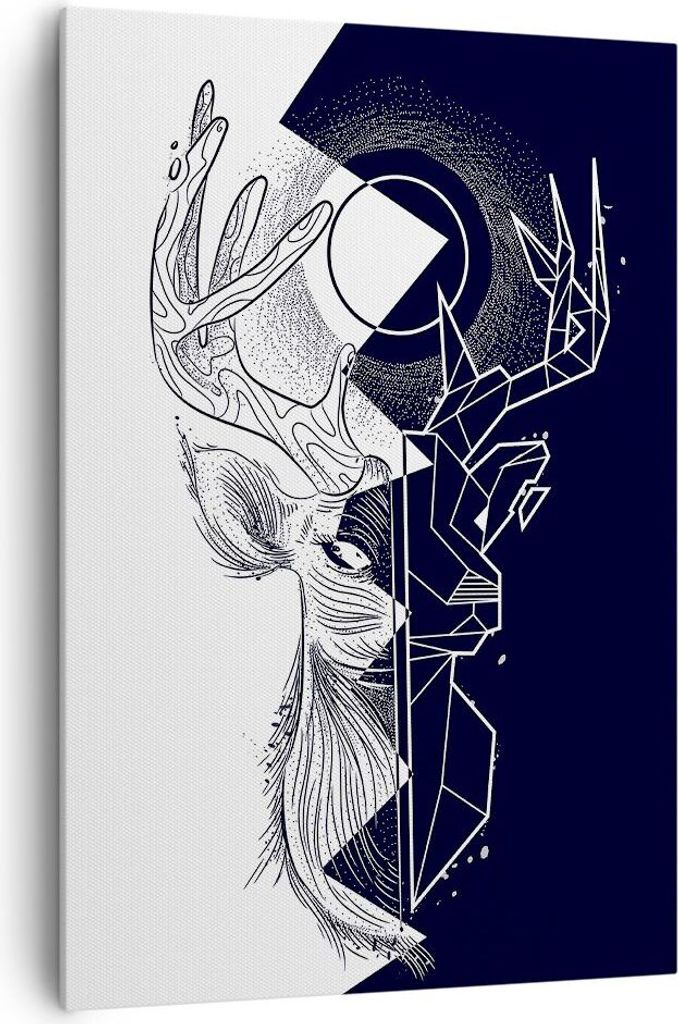Bild auf Leinwand - Leinwandbild - Einteilig - Abstraktion modern - 70x100cm - Wand Bild - Wanddeko - Wandbilder - Leinwanddruck - Wanddekoration -...