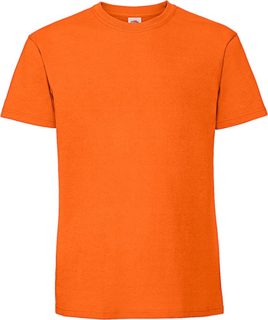 Fruit of the Loom 61-422-0 | Iconic 195 Ringspun Premium T / Waschbar bis 60 °C - Farbe: Orange - Größe: L