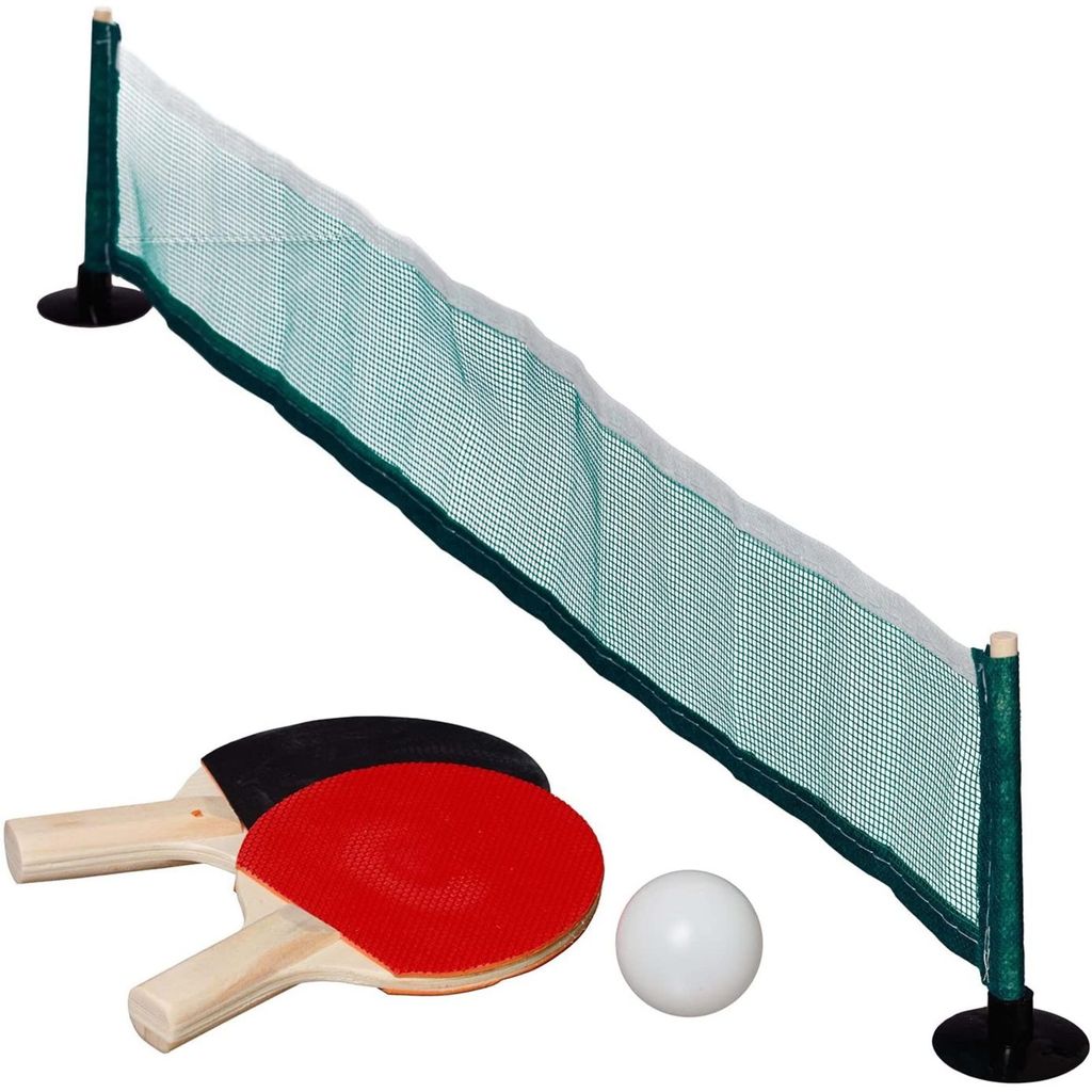 Mini Tischtennis Set Tischtennisschläger mit Tischtennisbälle und Netz 