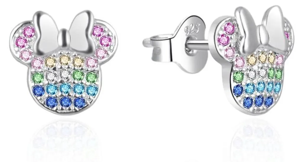 Boucles d'oreilles Minnie scintillantes en argent 925 avec oxydes
