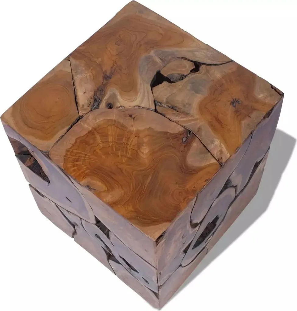 Sgabello in Legno Teak per Esterni | Massiccio e Resistente Intemperie - 9