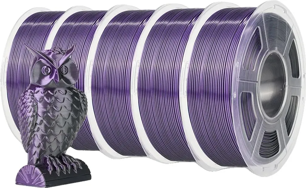 Filament 3D JAYO Rainbow 1.75mm Silk Noir Violet Haute Précision 1kg