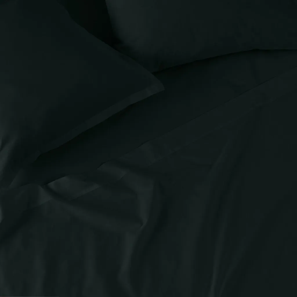 Drap-housse 200x200 bonnet 32 cm HappyFriday BASIC Noir grand format - 3