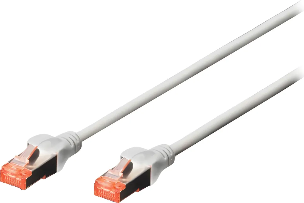 DIGITUS cavo patch Cat6 S/FTP 2xRJ45 1,0m grigio leva protezione polybag