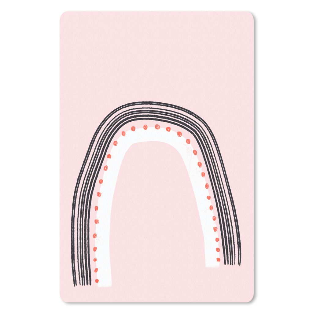 MuchoWow Mauspad Mousepad Regenbogen - Minimalismus - Rosa 18x27 cm - Mousepads - Maus Mat - Pad - Mausunterlage