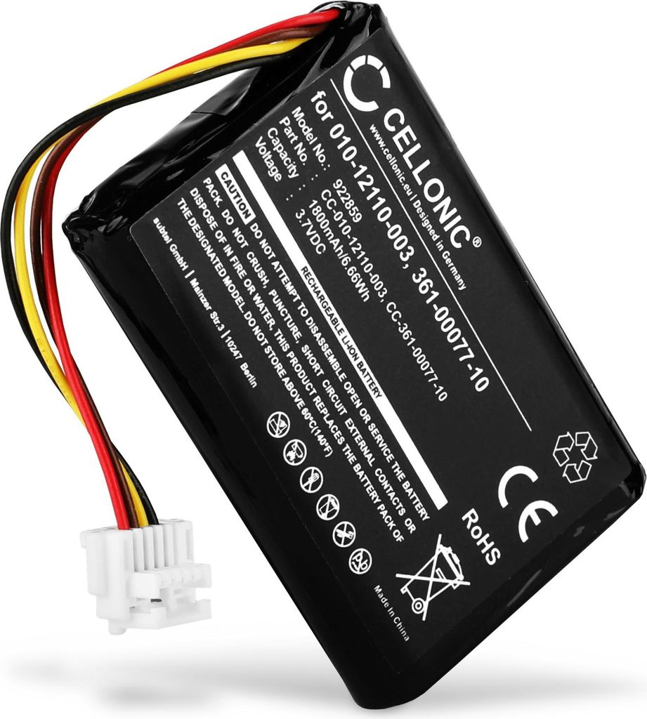 CELLONIC 1x Akku für Navigation Kompatibel mit Garmin Zumo 590LM, Zumo 595LM, Zumo 595, 010-12110-003 - (1800mAh, 3.7V)