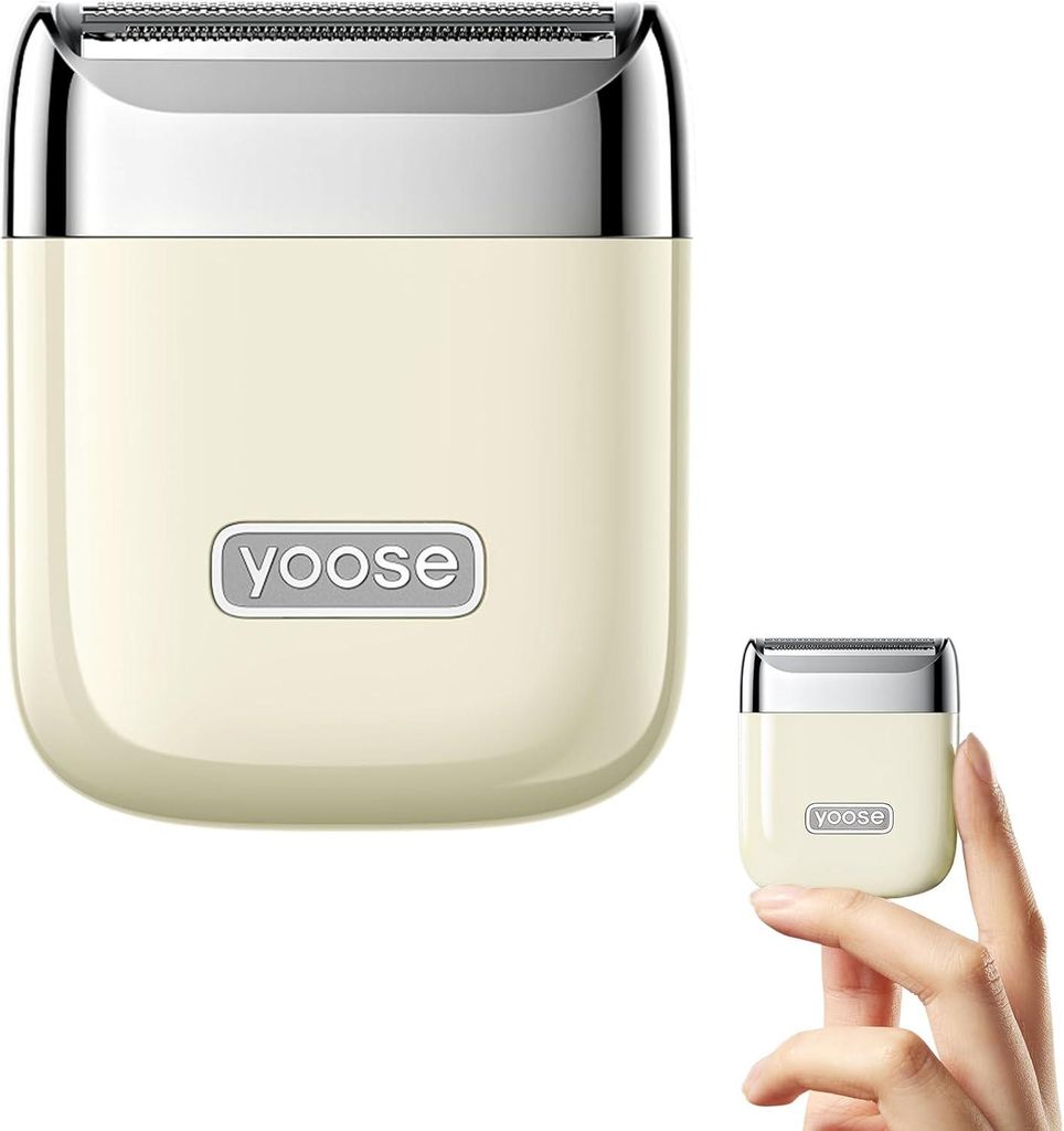 Yoose Nano Elektrischer Intimrasierer für Damen, Nass & Trocken, IPX7, USB-C, Beige