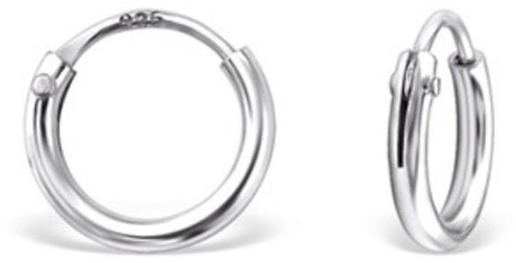 Kleine Draht-Creolen Ohrringe aus 925 Silber (8 mm) Produktbild 