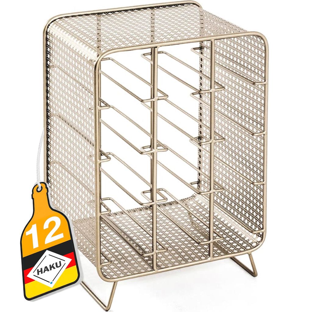 HAKU Flaschenregal Weinregal gold  - Metall, B/H/T: Produktbild 