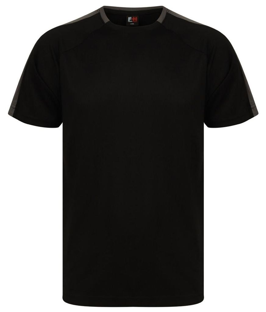 Finden & Hales - "Team" T-Shirt für Herren/Damen Uni LT4428 (S) (Schwarz/Metall-Grau)