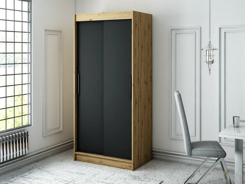 Armoire dressing 100 cm LETO T pour optimiser le rangement chambre