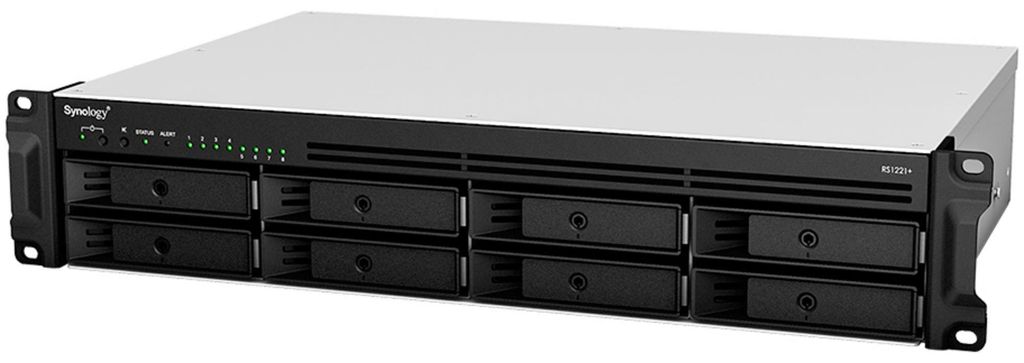 Synology RackStation RS1221+ - NAS-Server - 8 Schächte - Rack - einbaufähig - SATA 6Gb/s - RAID RAID 0, 1, 5, 6, 10, JBOD - RAM 4 GB - Gigabit Et...