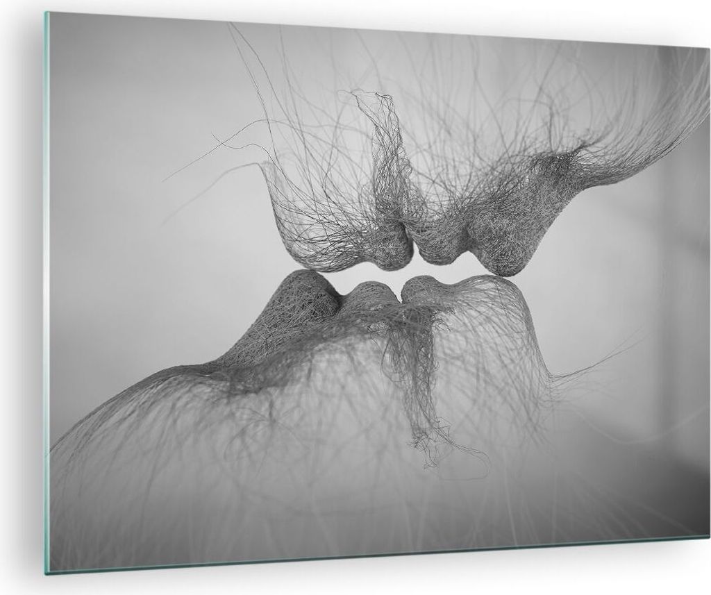 Bilder auf glas - Einteilig - Kuss Liebe Paar - 70x50cm - Produktbild 