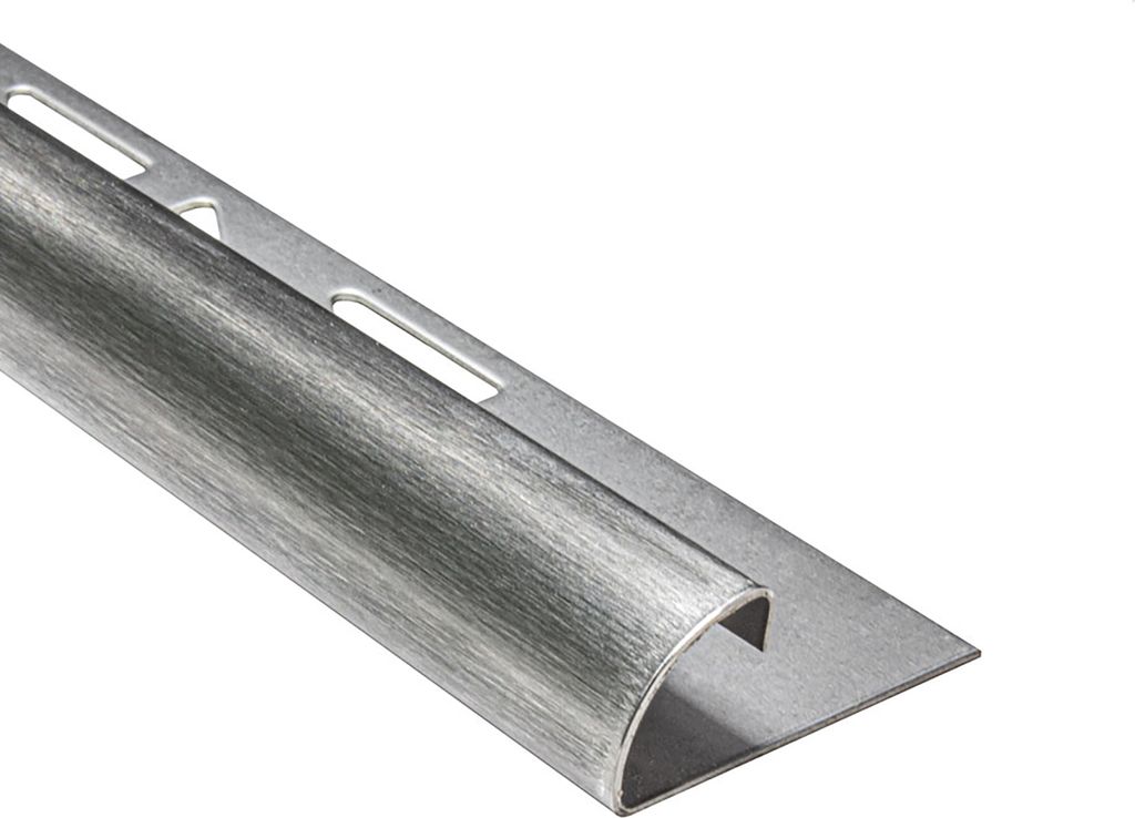 Viertelkreis Edelstahlschiene Profil Fliesenschiene Edelstahl V2A L250cm 11mm gebürstet