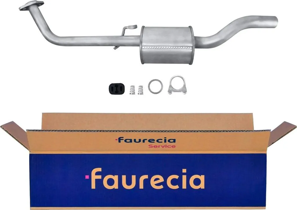 Pot d'échappement central FAURECIA pour LANCIA Y10 en acier renforcé