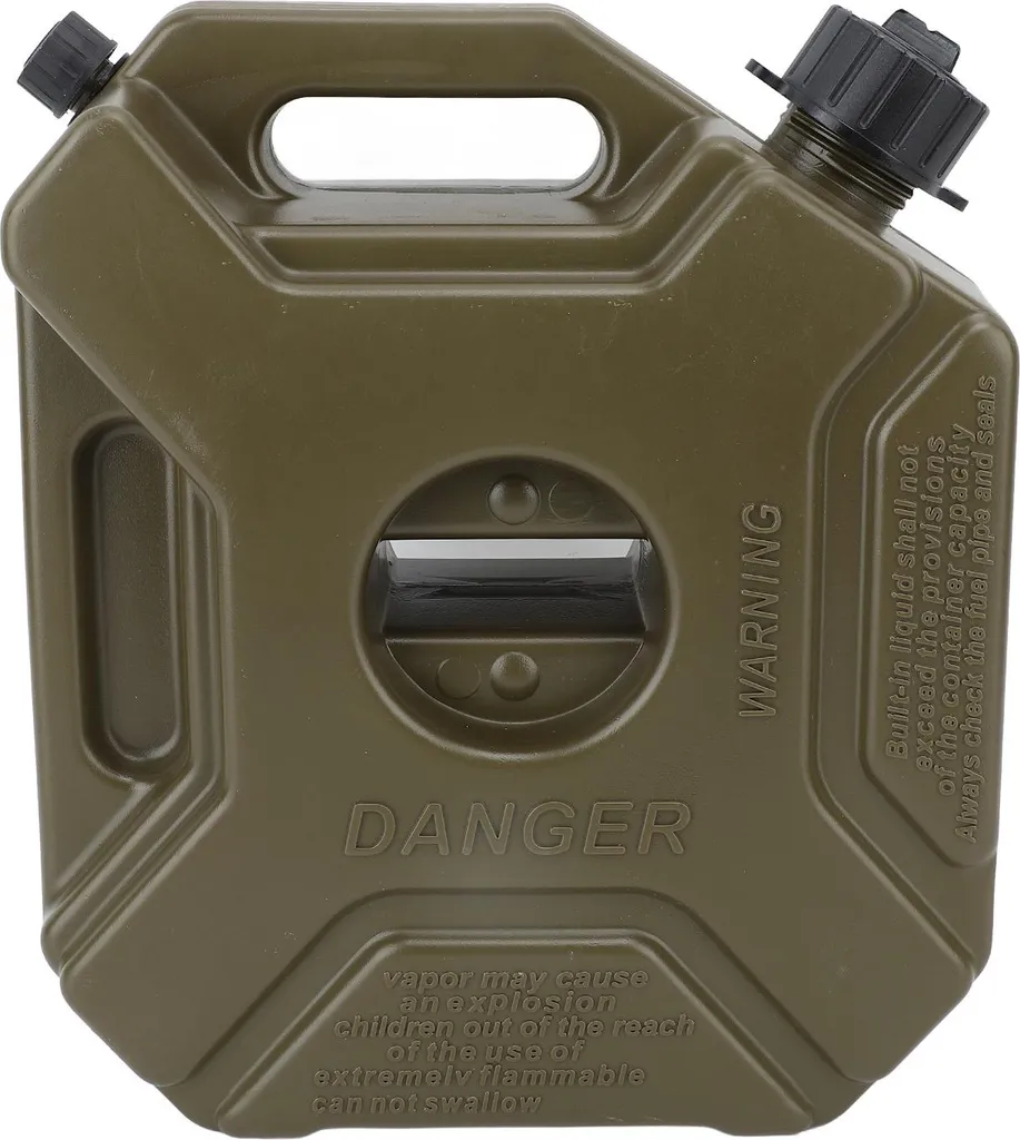 Tanica 5L Antiurto per Carburante e Olio - Polietilene HDPE Verde