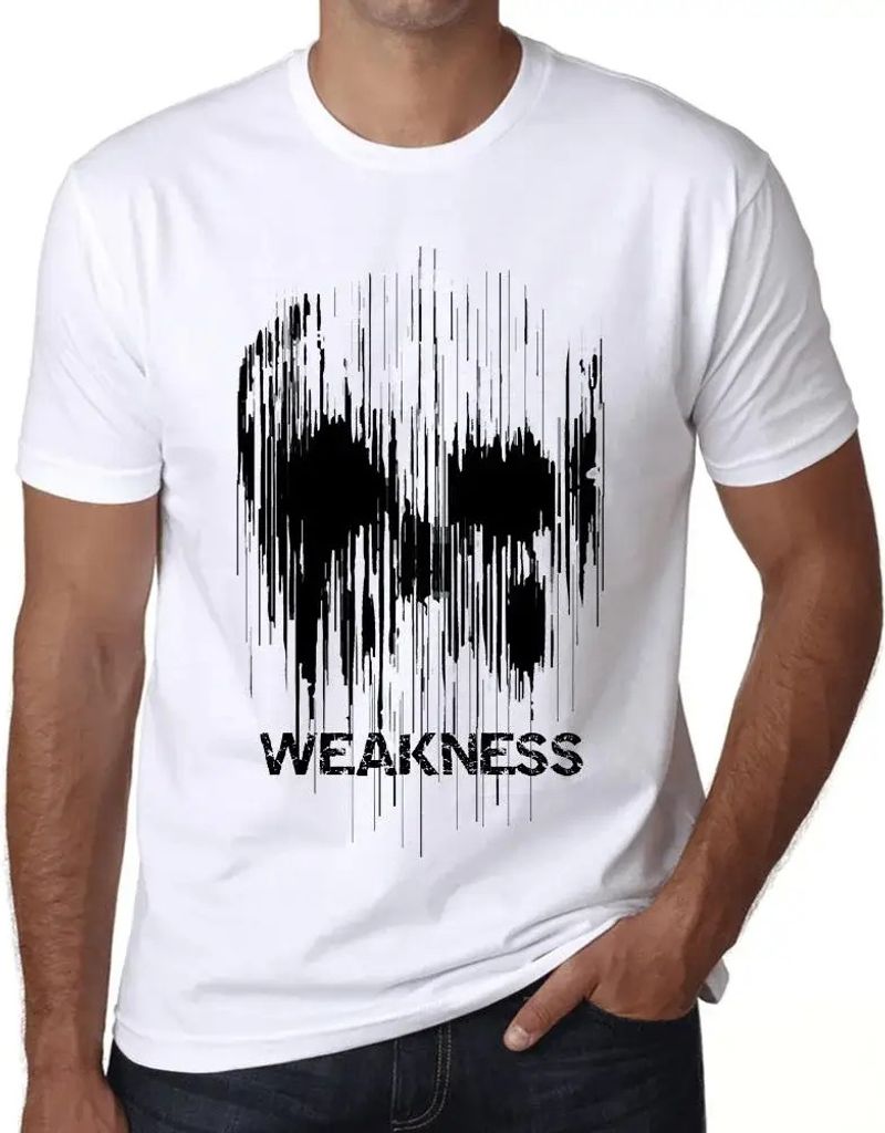 Herren Grafik T-Shirt Schädelschwäche – Skull Weakness – Öko-Verantwortlich Vintage Jahrgang Kurzarm Lustige Druck Geburtstag Geschenk Mann