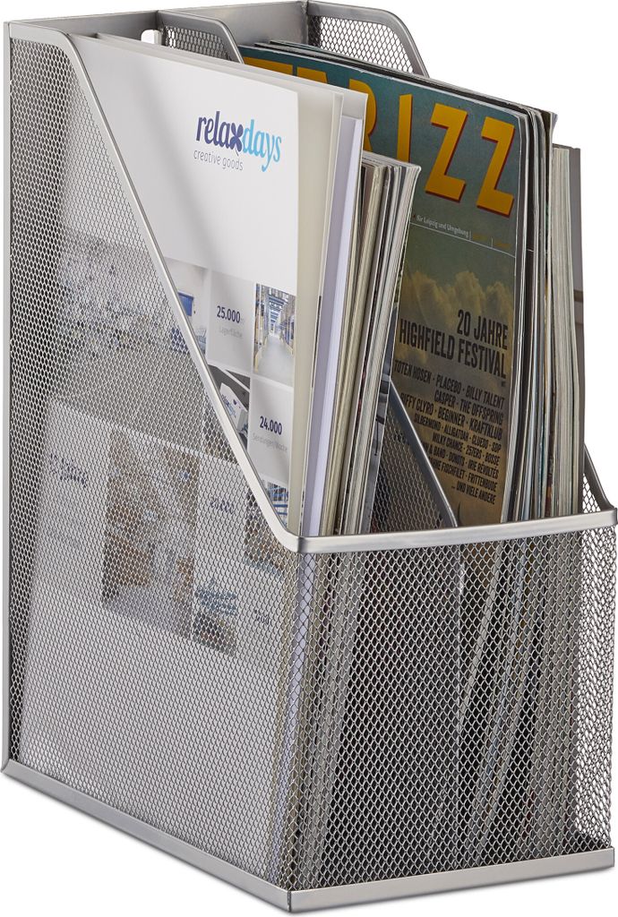 Porte-revues à 2 compartiments RD2495, argent Image du produit 
