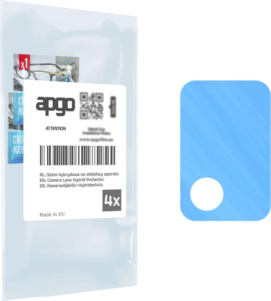 apgo 4 Stück Hybrid Kameraschutz, Kamera-Schutzglas kompatibel mit Oppo K10 Vitality, Linsenschutz, 9H Härte, Schutz für Kameraobjektiv, Anti-Kr...