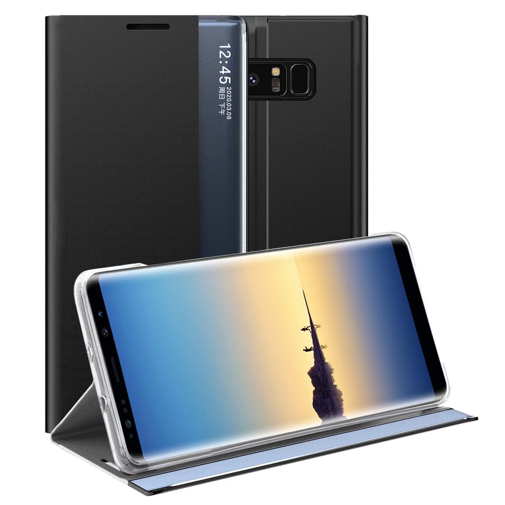 Galaxy Note 8 Pouzdro, Slim Flip Kožené Pouzdro s Okénkem a Obrázek produktu 