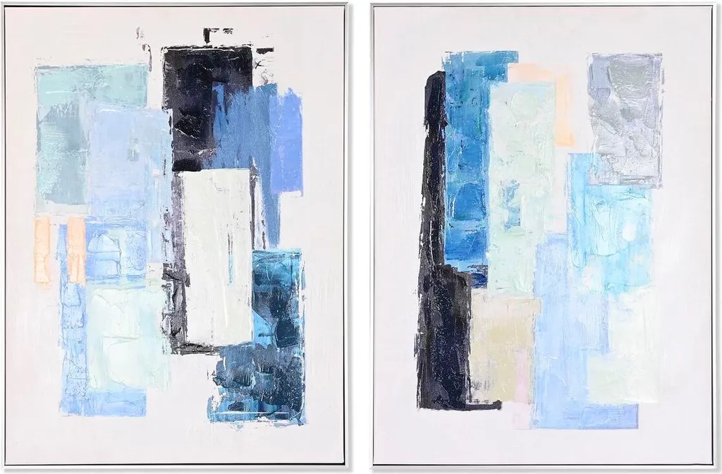 Tableau DKD Home Decor Urban Abstract 60 x 80 cm Set de 2 Pièces Design