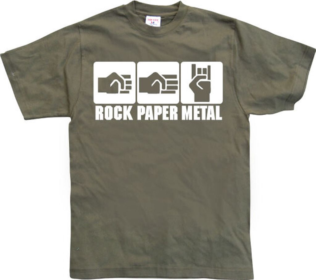 Rock-Paper-Metal - X-Large - Olive