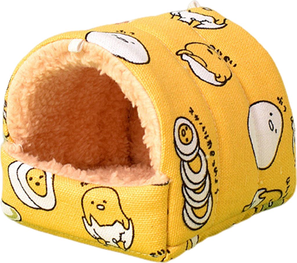 Hamsternest, warm, süßes Cartoon-Muster, Meerschweinchenhaus, komfortables Hamsterversteck für kleine Tiere