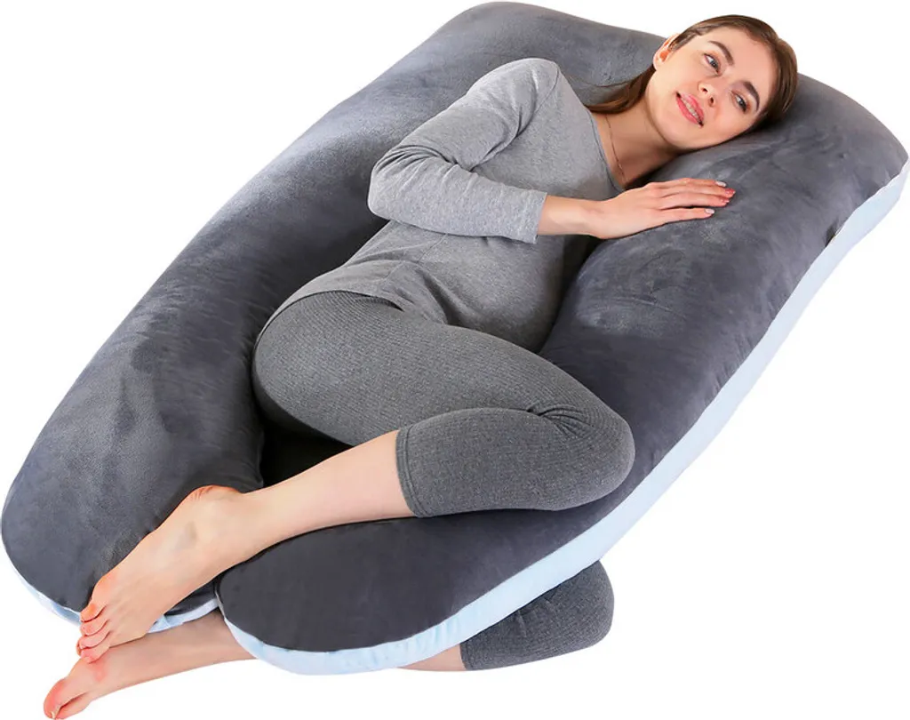 Soulagez le mal de dos avec ce coussin de grossesse en velours en U