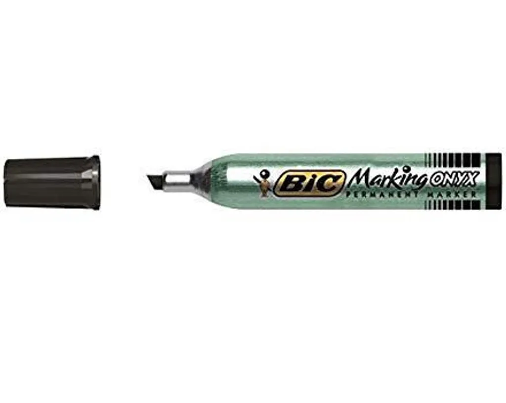 Marqueur Noir Indélébile BIC Onyx 1591 avec Pointe Biseautée Robuste