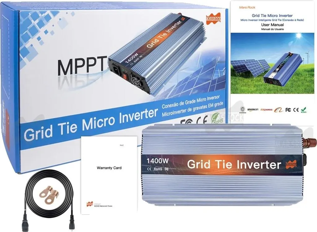 Onduleur solaire MPPT 190-260V CA Bleu - Convertisseur haute efficacité