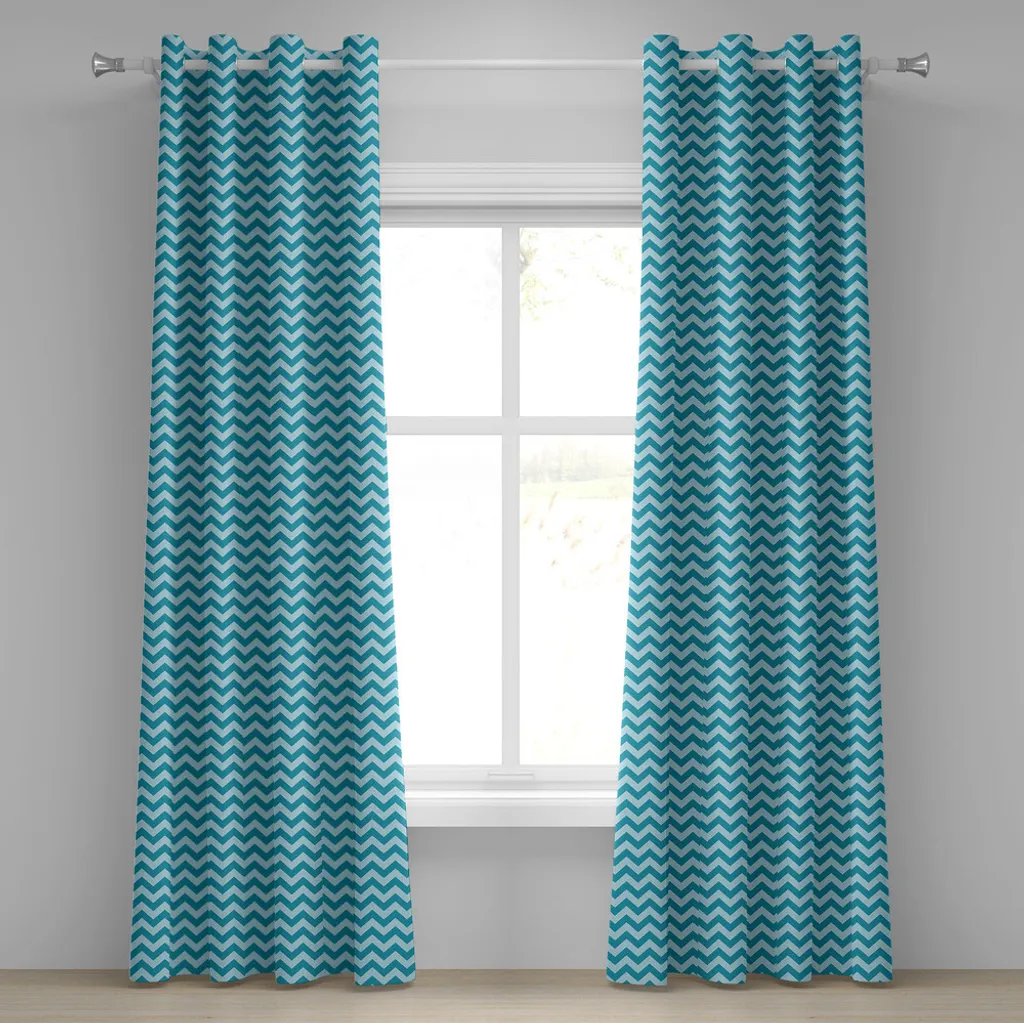 Rideaux décoratifs à motifs nautiques Ocean Waves pour salon et chambre