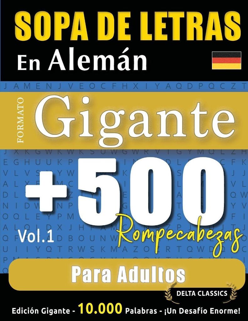 Sopa De Letras En Alemán Formato Gigante