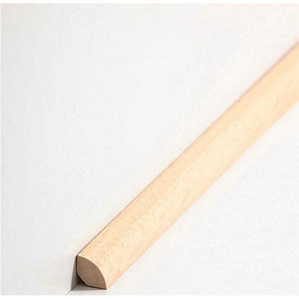 Viertelstableiste Fußleiste 12 x 12 x 2000 mm Abachi zum Kleben, Schrauben & Nageln Massivholz Sockelleiste by PROVISTON 10 Meter | 5 Stück