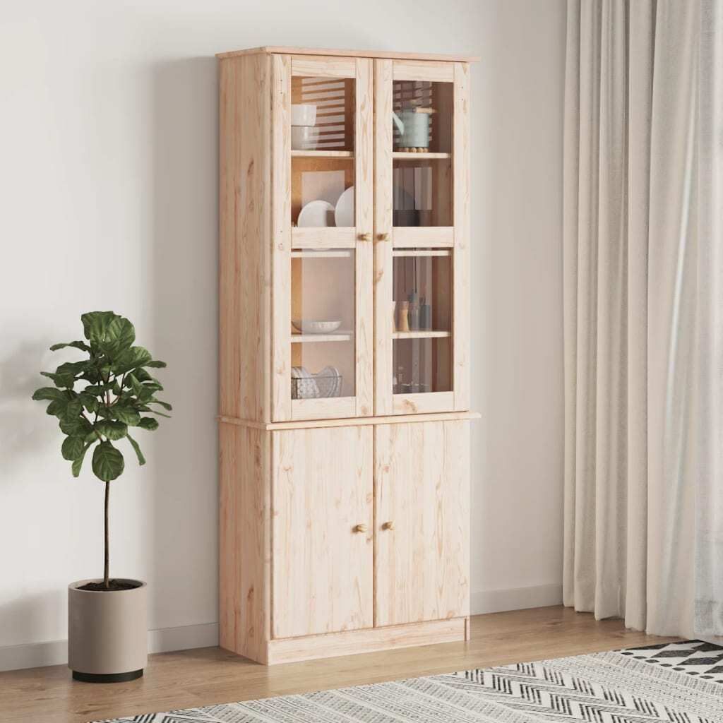 vidaXL Vitrína ALTA 77x35x186,5 cm borovicový masiv Obrázek produktu 