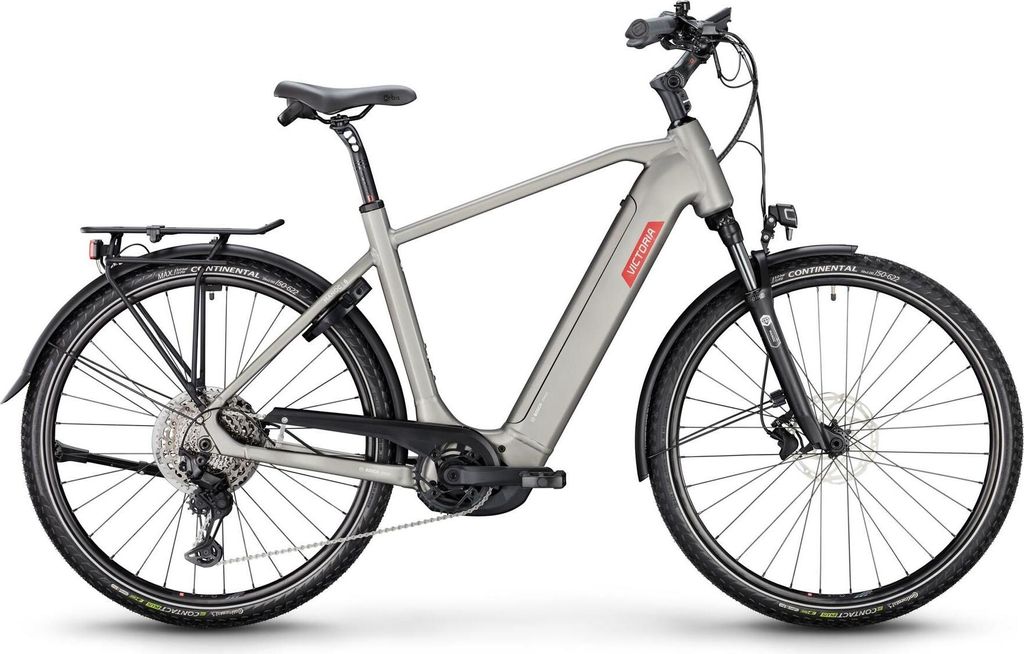 VICTORIA Elektro-Trekkingrad "Manoc 6" (#1), Diamant, 28", stardust silver ma...