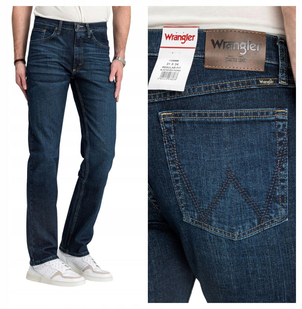 WRANGLER | Herren-Jeans mit geradem Bein, reguläre Passform, marineblau, W30 L30