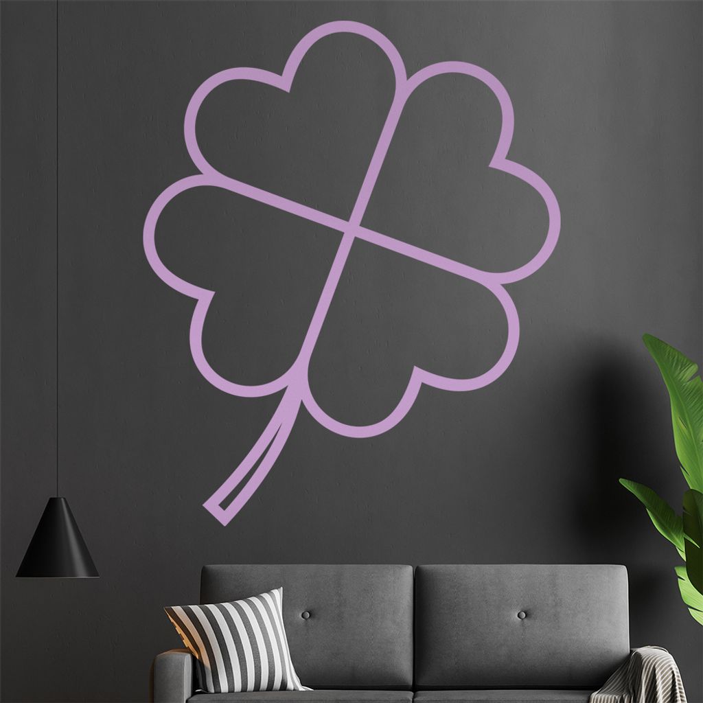 Kleeblatt Wandtattoo in 6 Größen - Wandaufkleber Wall Sticker - Dekoration, Küche, Wohnzimmer, Schlafzimmer, Badezimmer