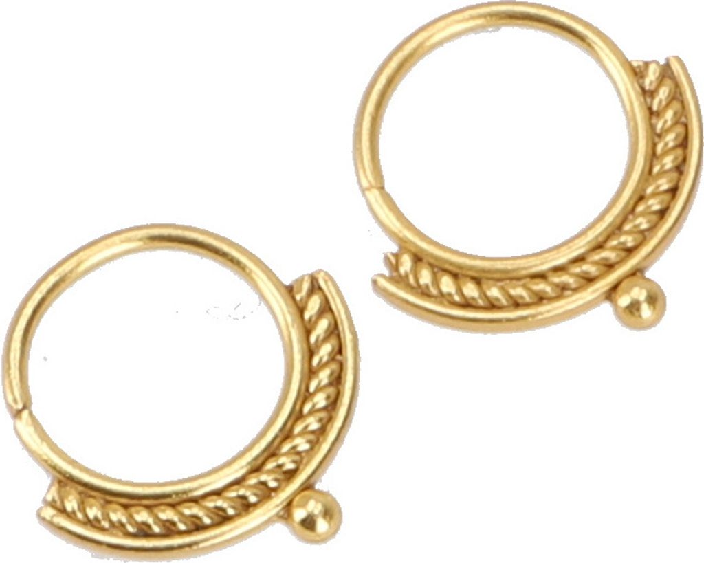 Creolen, Septum Ring, Nasenring, Nasenpiercing, Mini Ohrring, Ohrpiercing - Modell 24, Gold, SterlingSilber, Silberohrringe