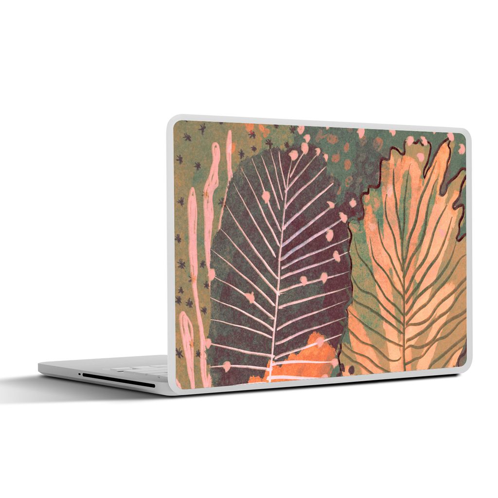 MuchoWow Laptop Aufkleber Sticker Cover Vintage - Herbst - Kunst - Wald - Natur 25x18 cm - Laptop-Deko