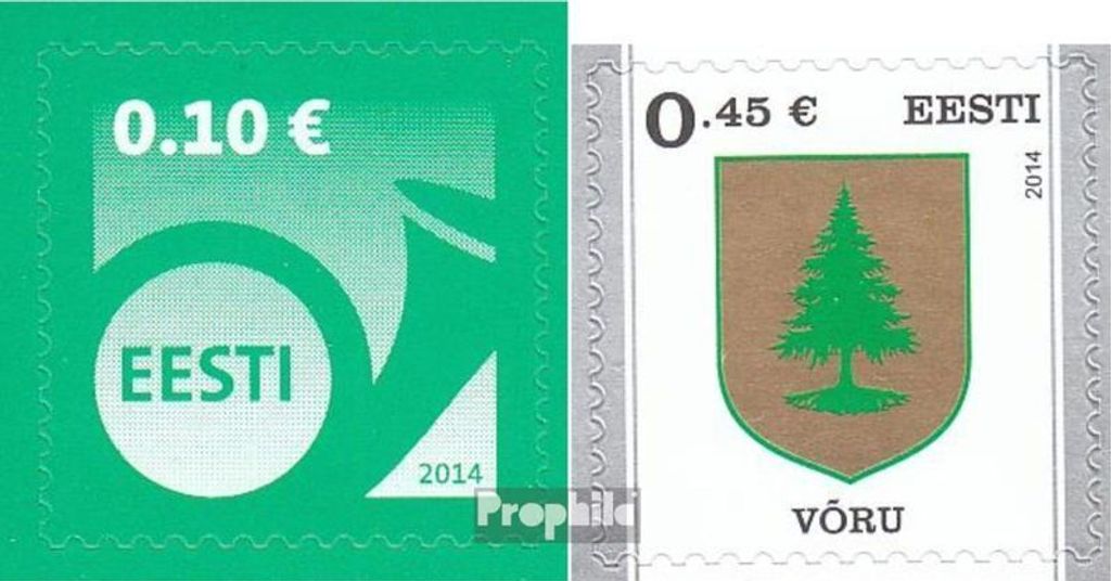Briefmarken Estland 2014 Mi 784,787 (kompl.Ausg.) postfrisch Posthorn