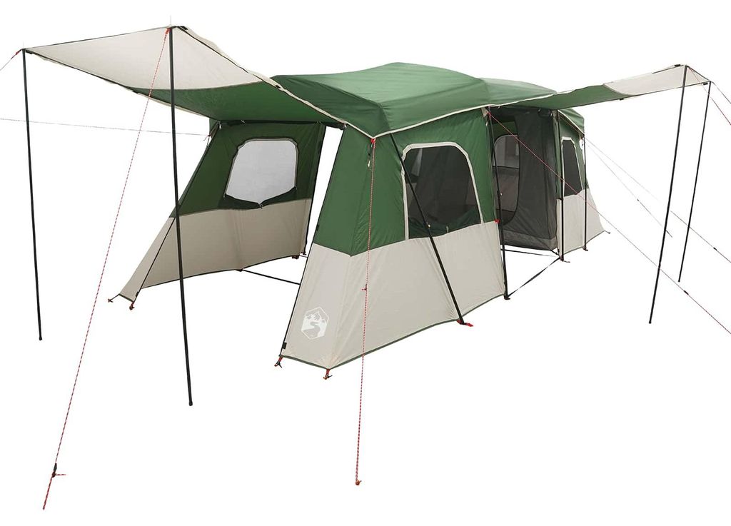 vidaXL 3 Personen 3-Personen Grün 185T Polyester mit PolyurethanBeschichtung