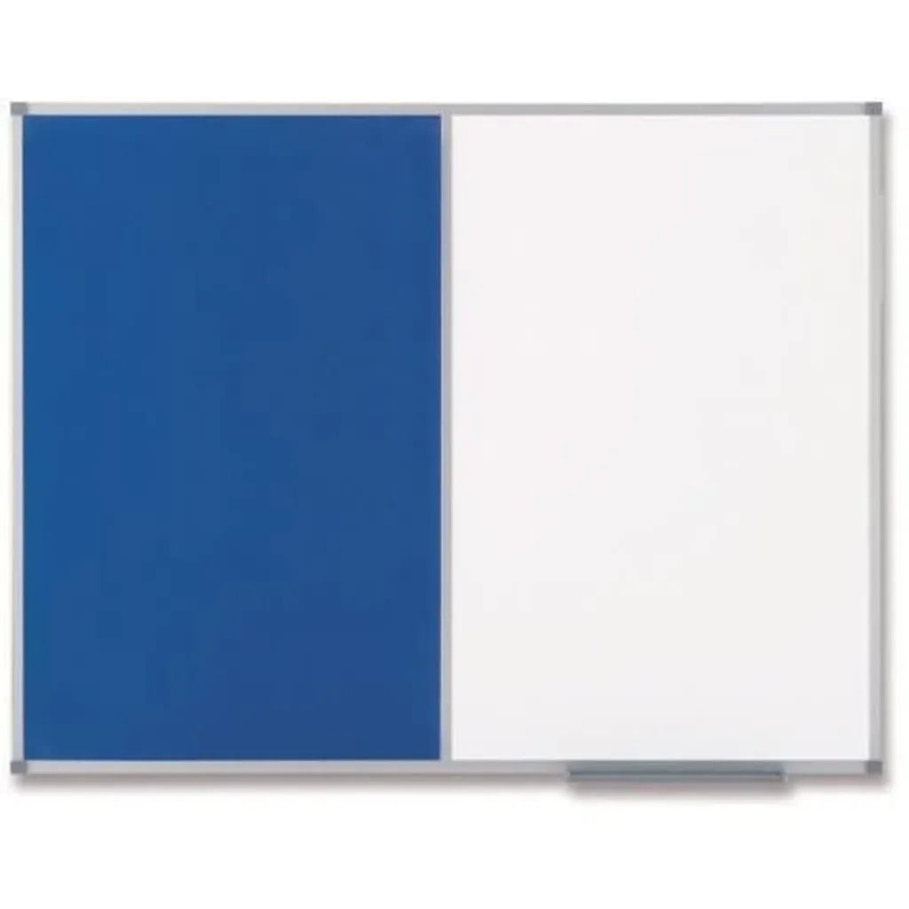 Tableau combiné nobo 90x60 cm blanc et feutre gris pour bureau - 3
