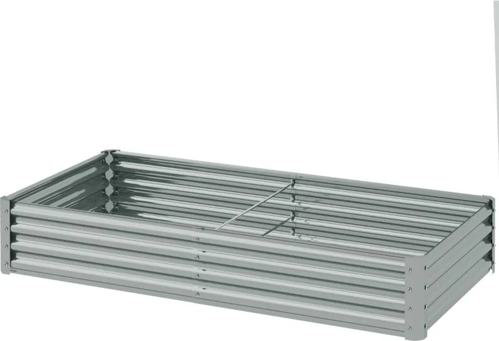 Fortuna Lai Potager surélevé 180x90x30 cm en acier galvanisé robuste