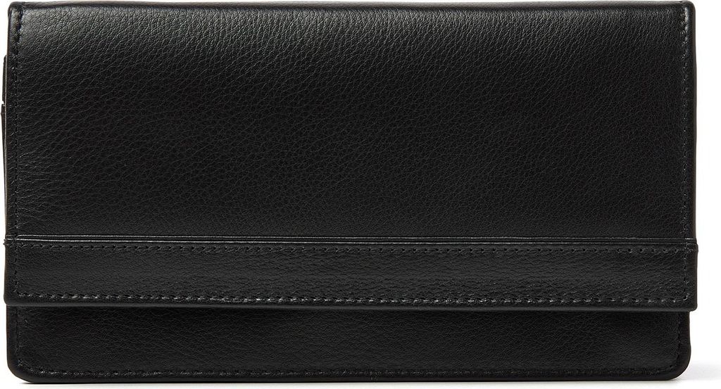 dR Amsterdam Leder Geldbörse für Damen | Damengeldbörse | Kartenbörse für Damen | RFID-Schutz 67-Series - 67190 Black