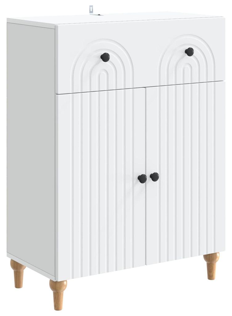 Sideboard mit Schubladen Weiß 66 x 34,5 x 90 cm Holzwerkstoff