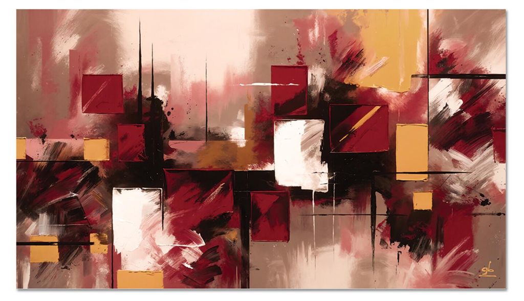 Giallobus - 54 - Purpurgold und Weiß - Giallobus - 140L x 80B cm - Bild - Acrylglas